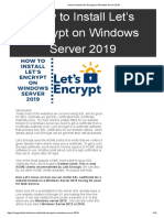 How To Install Let's Encrypt On Windows Server 2019