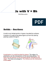 Solid Mensuration - Solids With V BH