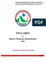 Mba Syllabus