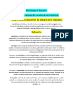 Morfología Y Sintaxis I Tarea I. Disciplinas de Estudio de La Lingüística. Las Principales Disciplinas de Estudio de La Lingüística