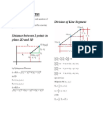 Analytic Geometry Formulas