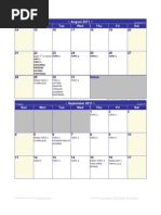 Course Calendar