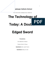 The Technology of Today: A Double-Edged Sword (POSITION PAPER)