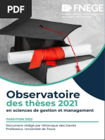 Observatoire Des Thèses 2021