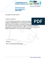 Carta de Solvencia de Deuda