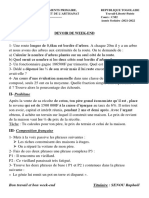 Devoir de Wee-Kend N°9