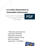 Formative Assessment vs. Summative Assessment