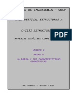 Unidad 2B - La Barra - Carácterísticas Geométricas