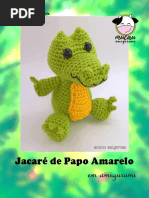 Jacaré de Papo Amarelo - Receita Padrão de Amigurumi ING - PT ID Mariangela - Soulobato@gmail - Com 620.556.312-68