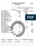 Demonstrativo de Pagamento de Salário: Cód. Descrição Referência Vencimentos Descontos