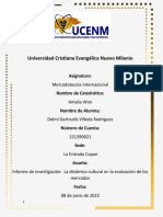 La Dinámica Cultural en La Evaluación de Los Mercados