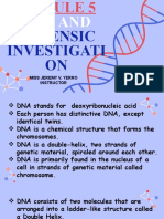 MODULE 5 DNA and Foresic Investigation