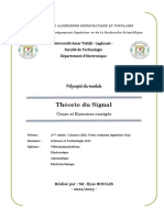 Théorie Du Signal - Cours Et Exercices Corrigés