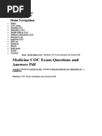 Medicine COC Exam Questions and Answers PDF: Main Navigation