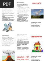 Triptico de Terremoto y Volcan