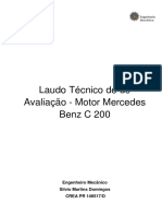 Laudo Técnico - Motor Mercedes C200