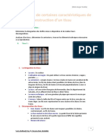 TP1: Analyse de Certaines Caractéristiques de Construction D'un Tissu