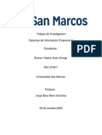 Trabajo de Investigación ISO 27001 Sharon Ávila