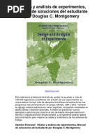 Diseño y Análisis de Experimentos Manual de Soluciones Del Estudiante Por Douglas C Montgomery - Averigüe Por Qué Me Encanta!