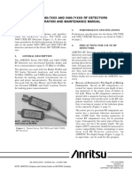 Series 560-7Xxx and 5400-71Xxx RF Detectors Operation and Maintenance Manual