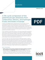 A Life-Cycle Comparison of The Greenhouse Gas Emissions From Combustion, Electric, and Hydrogen Trucks and Buses in Europe