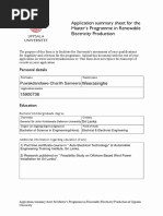 C - 271548 L - 3 K - Renewable Electricity Production - Application Summary Sheet - 23 24 2