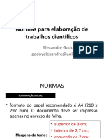 Normas para Apresentac - A - o de Trabalhos Cienti - Ficos