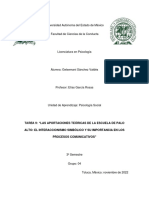 Aportaciones Escuela de Palo Alto e Interraccionismo Simbólico