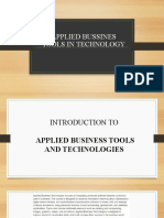 For Applied Business Tool in Technology