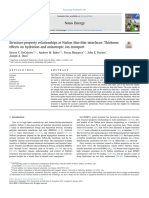 Structure-Property Relationships at Nafion Thin-Film Interfaces Thickness Effects On Hydration and Anisotropic Ion Transport