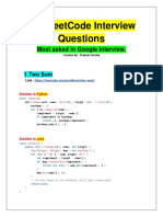 Top LeetCode Interview Questions