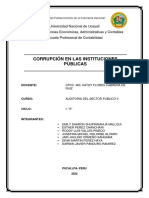 Corrupción en Las Instituciones Públicas.