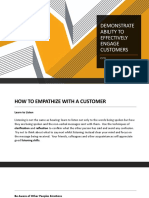 Demonstrate Ability To Effectively Engage Customers