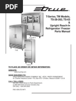 T-Series, TM Models, TS-28-262, TS-63 & Upright Reach-In Refrigerator/ Freezer Parts Manual