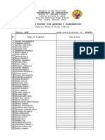 Eapp Quarter 1 Examination Mean Mps Results Grade 11