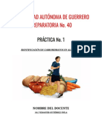 Practica 1 - Identificación de Carbohidratos