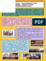 Folheto Informativo Sobre Praticas PedagógicasInfográfico Educacional Mapas Grades e Linhas Amarelo Branco