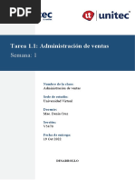 Tarea #1 Administracion de Ventas