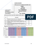 EC8681 - MPMC Lab Course Sheet