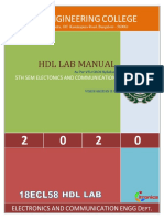 HDL Manual 2020 5th Sem E&CE 18ECL58