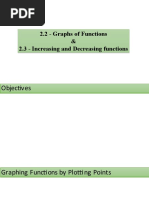 2.2 & 2.3 Graphs of Functions Increasing and Decreasing Functions