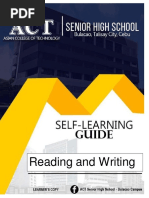 SLG Week 2 Core 11 Reading and Writing Revised 2021 2022