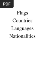 Flags Countries Languages Nationalities