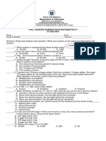 First-Quarter-Examination - Mathematics4 - Untalan-SY-2022-2023 - Edited - For Printing