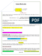 Linear Block Codes Complete Chapter Notes