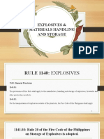 Explosives & Materials Handling and Storage