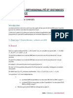 Séquence 6: Orthogonalité Et Distances Dans L'Espace: Ujets D Examen Corrigés