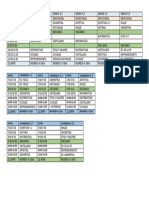 HORARIO Miercoles