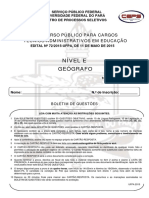 Ceps Ufpa 2015 Ufpa Geografo Prova