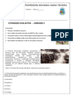 Avaliação 3.1 - História - 8 Ano